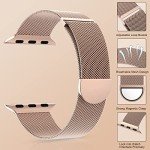 MARGE PLUS Compatible with Apple Watch Band Series 10, Ultra 2, SE, Ultra 9 8 7 6 5 4 Women and Men, Stainless Steel Mesh Loop Magnetic Clasp Replacement for iWatch Bands 38mm 40mm 41mm 42mm