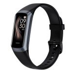 Fitness Tracker with 24/7 Blood Oxygen Heart Rate and Sleep Monitor,IP68 Waterproof,1.10''AMOLED Touch Color Screen,Step Counter Health Activity Trackers for Women Men (Black)