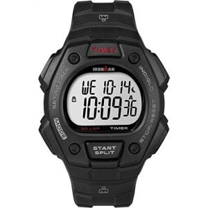 Timex Men's Ironman Triathlon Classic 30 38mm Watch – Black & Gray Case Negative Display with Black Resin Strap