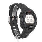 Timex Men's Ironman Triathlon Classic 30 38mm Watch – Black & Gray Case Negative Display with Black Resin Strap