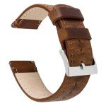 BARTON WATCH BANDS Barton 20mm Leather Watch Band for Men - Premium 20mm Watch Band Leather Design - Elegant 20mm Leather Watch Strap Replacement - Compatible with Most Men's Watches