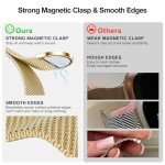 BELONGME Mesh Metal Loop Compatible with Apple Watch Band 40mm 41mm 38mm 42mm Series SE 10 9 8 7 6 5 4 3 2 1 Women Men, Stainless Steel Strap with Magnetic Clasp for iWatch Bands