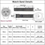 EACHE Stainless Steel Thick Mesh Watch Band For Men Heavy Duty Metal Mesh Watch Strap Adjustable Length Silver 22mm