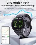 Mingdaln Smart Watch GPS, 1.43" AMOLED Screen Smart Watch for Men/Women Fitness Tracker, Military Smartwatches Compass，Compatible with Android & iOS (Bluetooth Call Answer/Dial), Multiple Sports Modes