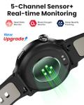 Mingdaln Smart Watch GPS, 1.43" AMOLED Screen Smart Watch for Men/Women Fitness Tracker, Military Smartwatches Compass，Compatible with Android & iOS (Bluetooth Call Answer/Dial), Multiple Sports Modes