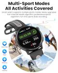 Mingdaln Smart Watch GPS, 1.43" AMOLED Screen Smart Watch for Men/Women Fitness Tracker, Military Smartwatches Compass，Compatible with Android & iOS (Bluetooth Call Answer/Dial), Multiple Sports Modes