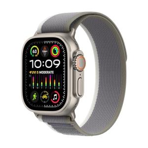 Apple Watch Ultra 2 [GPS + Cellular 49mm] Smartwatch with Rugged Titanium Case & Green/Grey Trail Loop M/L. Fitness Tracker, Precision GPS, Action Button, Extra-Long Battery Life