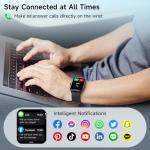 Smart Watches for Men, Alexa Built-in, 1.8" Smartwatch with Heart Rate/SpO2/Sleep/Stress, IP68 Waterproof Fitness Tracker with Bluetooth Call (Answer/Make), 101+ Sports Modes, for Android & iPhone