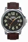 Timex Men's T44921 Expedition Metal Field Brown Leather Strap Watch