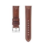Berfine 22mm Quick Release Retro Leather Watch Band,Vintage Oil-tanned Pull-up Leather Watch Strap Replacement,Brown