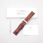 Berfine 22mm Quick Release Retro Leather Watch Band,Vintage Oil-tanned Pull-up Leather Watch Strap Replacement,Brown