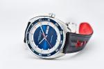 Hamilton Watch American Classic Pan Europ Day Date Auto | Swiss Made | 42mm Stainless Steel Case | Blue Dial Analog Watch | Black Leather Strap (Model: H35405741)