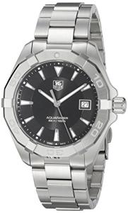 TAG Heuer Men's 'Aquaracer' Quartz Stainless Steel Dress Watch, Color:Silver-Toned (Model: WAY1110.BA0928)