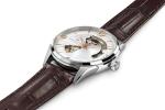 Hamilton Watch Jazzmaster Open Heart Swiss Automatic Watch 42mm Case, Silver Dial, Brown Leather Strap (Model: H32705551)
