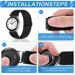 Relting Compatible with 16mm 18mm 19mm 20mm 22mm 24mm Watch Bands Quick Release Replacement Wristband,Adjustable Stretchy Nylon Solo Loop Straps Fabric Braided Sport Elastic Bands for Men Women