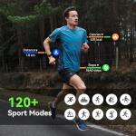 Smart Watch for Men Women, 1.85" HD Touchsreen Fitness Tracker, 120+ Sport Modes, 24/7 Heart Rate & Sleep Monitor, Pedometer, Calories, IP68 Waterproof, Fitness Watch for Android iPhone (Black)