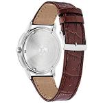 Citizen Men's Eco-Drive Corso Classic Watch in Stainless Steel with Brown Leather strap, Blue Dial (Model: BU2070-12L)
