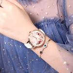KIMOMT Women's Watches Leather Band Luxury Quartz Watches Waterproof Fashion Creative Wristwatch for Women Ladies