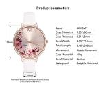 KIMOMT Women's Watches Leather Band Luxury Quartz Watches Waterproof Fashion Creative Wristwatch for Women Ladies