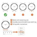 ANNEFIT Nylon Watch Band 22mm, One-Piece Waterproof Military Watch Straps with Heavy Black Buckle (Army Green)