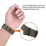 ANNEFIT Nylon Watch Band 22mm, One-Piece Waterproof Military Watch Straps with Heavy Black Buckle (Army Green)