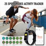 Bakoor Fitness Tracker, Blood Pressure Watch with 24/7 Heart Rate, 1.10" Step Counter Pedometer Calories Sleep Trackers, Activity Fitness Watch for Women Men