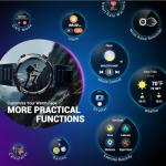 Military Smart Watch for Men(Answer/Make Calls),Outdoor Smartwatch with 100 Days Battery/Flashlight/Compass/Heart Rate/SpO2/Sleep Monitor/2 Straps, Rugged Fitness Watch for iPhone/Android Phones