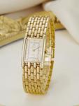 O.M.J Gold-Tone Stainless Steel Watch for Women Quartz Movement Mineral Glass