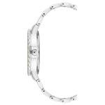 Nine West Women's NW/2283SVSV Crystal Accented Silver-Tone Bracelet Watch