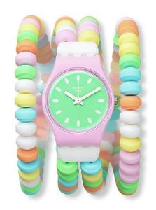Swatch Women Dress Pink Watch Plastic Quartz Caramellissima L