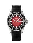 MIDO Ocean Star Tribute Gradient - Swiss Automatic Watch for Men - Red Dial - 40.5mm Stainless Steel Case - Black Rubber Strap - M0268301742100