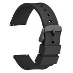 WOCCI 20mm Black Silicone Quick Release Watch Band