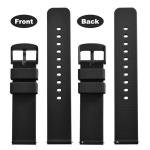WOCCI 20mm Black Silicone Quick Release Watch Band