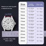 WOCCI 20mm Black Silicone Quick Release Watch Band