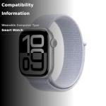 Apple Watch Series 10 [GPS 42mm case] Smartwatch with Silver Aluminium Case with Blue Cloud Sport Loop. Fitness Tracker, ECG App, Always-On Retina Display, Carbon Neutral