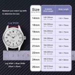 WOCCI 20mm Watch Band, Italian Leather, Embossed Alligator Grain, Gold Buckle (Brown)