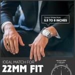 Alpine Sporty Nylon Watch Band | Waterproof Quick Release Watch Bands | Black Lightweight & Adjustable Watch Straps for Men |20mm Replacement Watch Band Compatible with Regular & Smart Watches