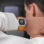 MIDO Multifort TV Big Date - Swiss Automatic Watch for Men - 40mm Case - Grey Dial - Orange Rubber Strap M0495261708100