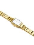 O.M.J Women's Square Watch Gold-Tone Stainless Steel Crystal Bezel 3ATM Water Resistant