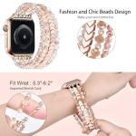 Rose Gold Beaded Apple Watch Band for Women