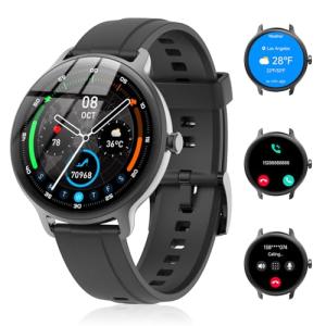 Smart Watch for Men Women(Answer/Make Calls), Smartwatch Built-in AI Voice, 1.27" HD Fitness Tracker with Heart Rate/Sleep/Step/SpO2 Monitor, 100+ Sports Modes, IP68 Waterproof Watch for Android iOS