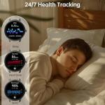 Smart Watch for Men Women(Answer/Make Calls), Smartwatch Built-in AI Voice, 1.27" HD Fitness Tracker with Heart Rate/Sleep/Step/SpO2 Monitor, 100+ Sports Modes, IP68 Waterproof Watch for Android iOS