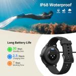 Smart Watch for Men Women(Answer/Make Calls), Smartwatch Built-in AI Voice, 1.27" HD Fitness Tracker with Heart Rate/Sleep/Step/SpO2 Monitor, 100+ Sports Modes, IP68 Waterproof Watch for Android iOS