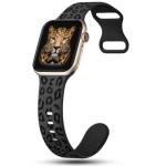 3 Pack Leopard Engraved Bands Compatible with Apple Watch Band 41mm 40mm 38mm Women, Soft Silicone Cheetah Embossed Sport Strap for iWatch Series 10 9 8 7 6 5 4 3 2 1 Ultra.MT-SL-SLMT