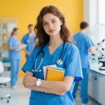 TWOPTION Nurse Watch for Women Waterproof Analog Silicone Watch with Second Hand Nursing Easy Read Dial Nurse Watches(White)