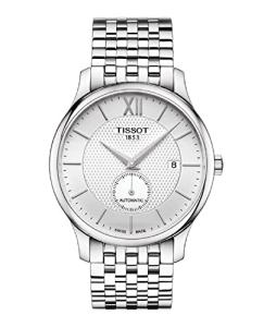 Tissot mens Tradition Stainless Steel Dress Watch Grey T0634281103800