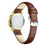 LN LENQIN Ladies Watches Analog Quartz Watch for Women Waterproof Women's Wrist Watches Easy Reader Womens Watch with Leather Strap (Dark Brown Gold White)