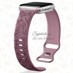 Easuny 8 Pack Bands for Women Compatible with Apple Watch 40mm 41mm 38mm 42mm 44mm 45mm 46mm 49mm iWatch Series 11 10 9 8 7 6 5 4 3 Ultra SE 3 SE 2nd, Soft Silicone Floral Engraved Dressy Wrist Straps