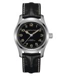 Hamilton Watch Khaki Field Murph Auto, Stainless Steel Case 42mm, Black Leather Strap (H70605731)