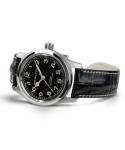 Hamilton Watch Khaki Field Murph Auto, Stainless Steel Case 42mm, Black Leather Strap (H70605731)
